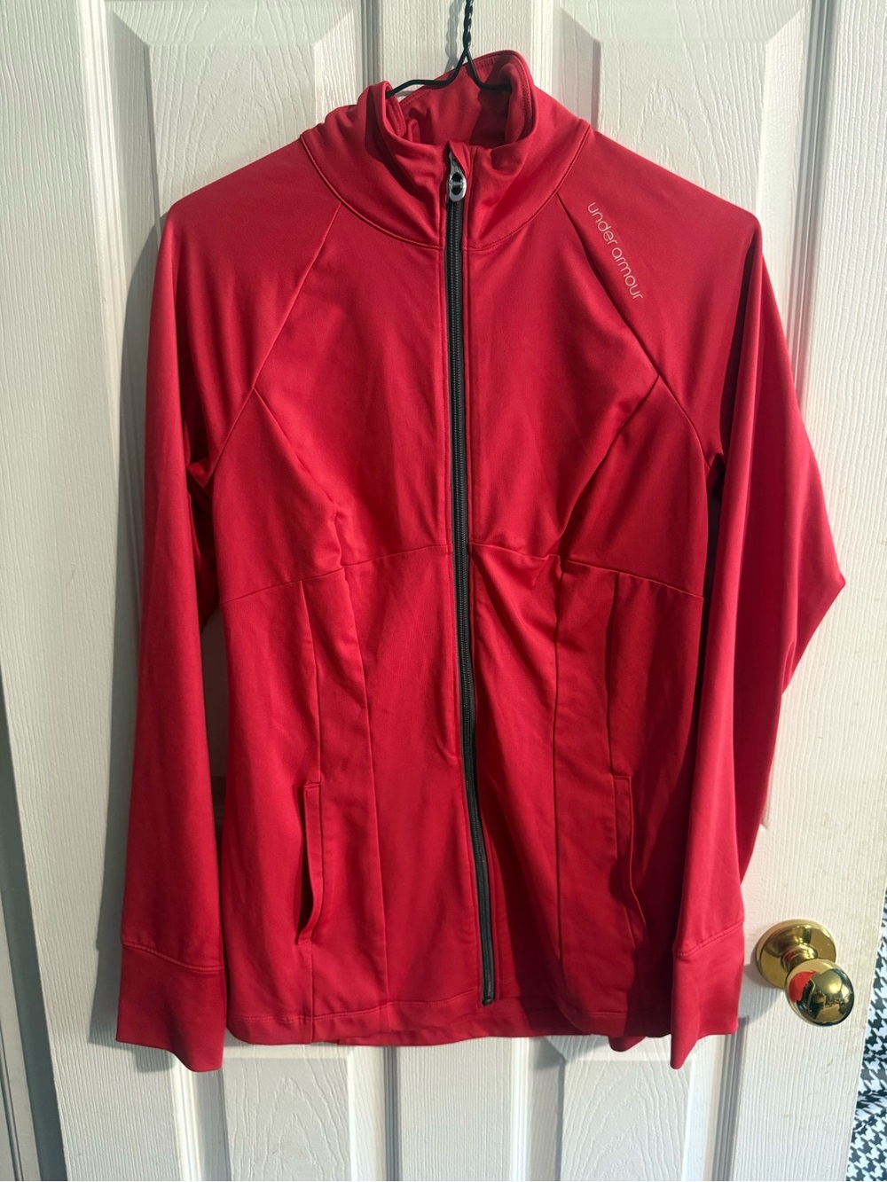 Under Armour Women's Red Zip-Front Bomber Jacket